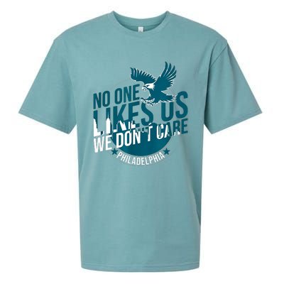 No One Likes Us We Dont Care Vintage Bird Gang Sueded Cloud Jersey T-Shirt