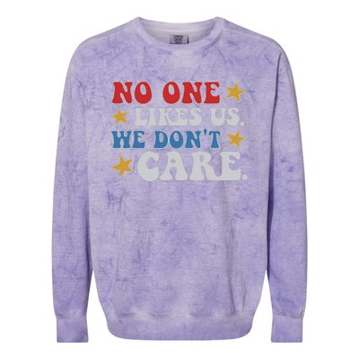 No One Likes Us Usa Stars Colorblast Crewneck Sweatshirt