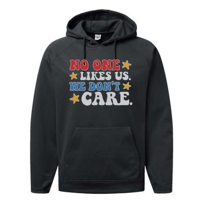 No One Likes Us Usa Stars Performance Fleece Hoodie