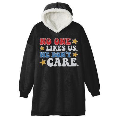 No One Likes Us Usa Stars Hooded Wearable Blanket