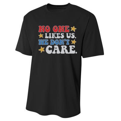 No One Likes Us Usa Stars Performance Sprint T-Shirt