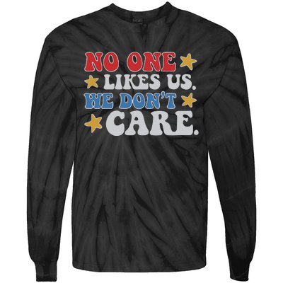 No One Likes Us Usa Stars Tie-Dye Long Sleeve Shirt