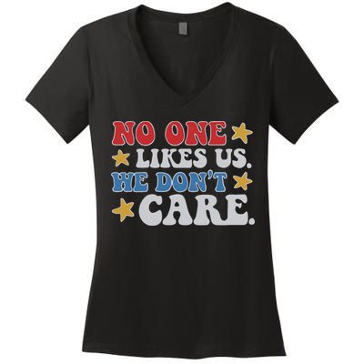 No One Likes Us Usa Stars Women's V-Neck T-Shirt