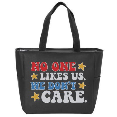 No One Likes Us Usa Stars Zip Tote Bag