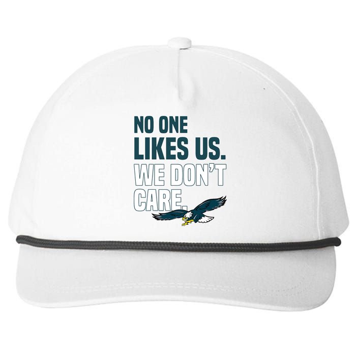 No One Likes Us We Don't Care Philadelphia Philly Fan Snapback Five-Panel Rope Hat