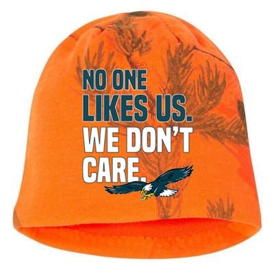 No One Likes Us We Don't Care Philadelphia Philly Fan Kati - Camo Knit Beanie