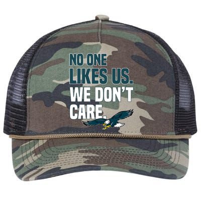 No One Likes Us We Don't Care Philadelphia Philly Fan Retro Rope Trucker Hat Cap