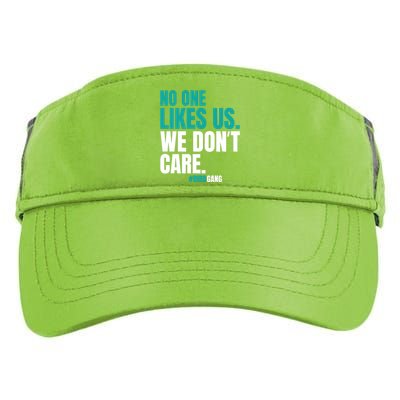 No One Likes Us We Don't Care Vintage Motivational Philly Adult Drive Performance Visor