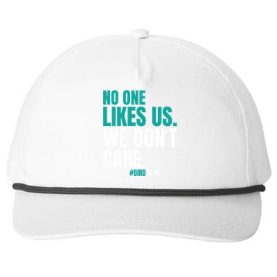 No One Likes Us We Don't Care Vintage Motivational Philly Snapback Five-Panel Rope Hat