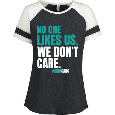 No One Likes Us We Don't Care Vintage Motivational Philly Enza Ladies Jersey Colorblock Tee