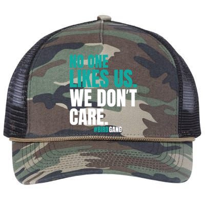 No One Likes Us We Don't Care Vintage Motivational Philly Retro Rope Trucker Hat Cap