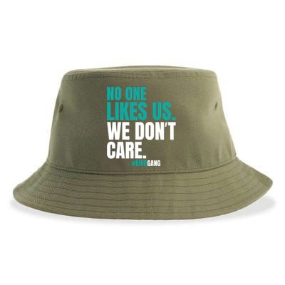 No One Likes Us We Don't Care Vintage Motivational Philly Sustainable Bucket Hat