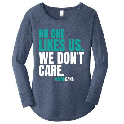 No One Likes Us We Don't Care Vintage Motivational Philly Women's Perfect Tri Tunic Long Sleeve Shirt