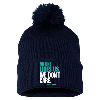 No One Likes Us We Don't Care Vintage Motivational Philly Pom Pom 12in Knit Beanie