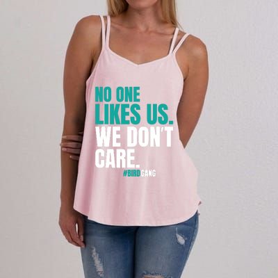 No One Likes Us We Don't Care Vintage Motivational Philly Women's Strappy Tank