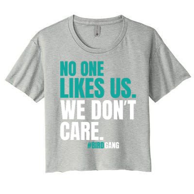 No One Likes Us We Don't Care Vintage Motivational Philly Women's Crop Top Tee