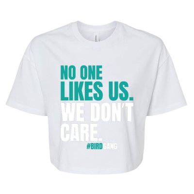 No One Likes Us We Don't Care Vintage Motivational Philly Bella+Canvas Jersey Crop Tee