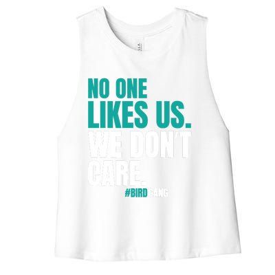 No One Likes Us We Don't Care Vintage Motivational Philly Women's Racerback Cropped Tank