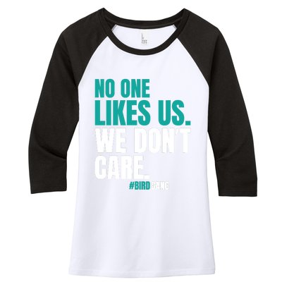 No One Likes Us We Don't Care Vintage Motivational Philly Women's Tri-Blend 3/4-Sleeve Raglan Shirt