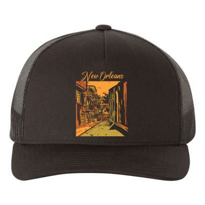 New Orleans Louisiana Souvenir Bourbon Street Yupoong Adult 5-Panel Trucker Hat