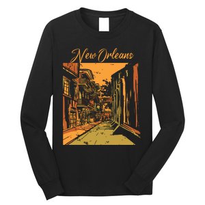 New Orleans Louisiana Souvenir Bourbon Street Long Sleeve Shirt