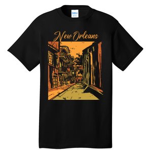 New Orleans Louisiana Souvenir Bourbon Street Tall T-Shirt