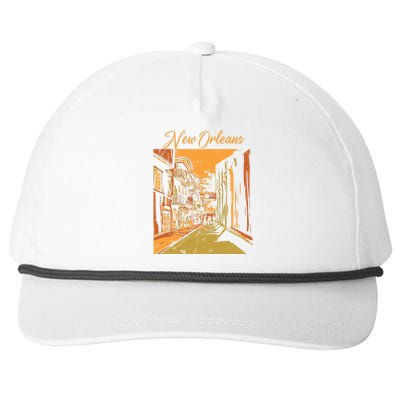 New Orleans Louisiana Souvenir Bourbon Street Snapback Five-Panel Rope Hat