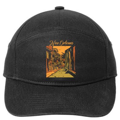 New Orleans Louisiana Souvenir Bourbon Street 7-Panel Snapback Hat