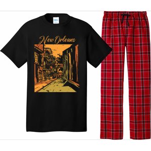 New Orleans Louisiana Souvenir Bourbon Street Pajama Set