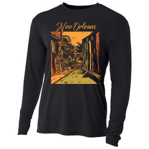 New Orleans Louisiana Souvenir Bourbon Street Cooling Performance Long Sleeve Crew