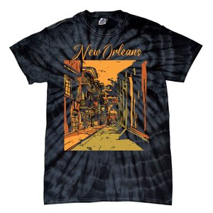 New Orleans Louisiana Souvenir Bourbon Street Tie-Dye T-Shirt