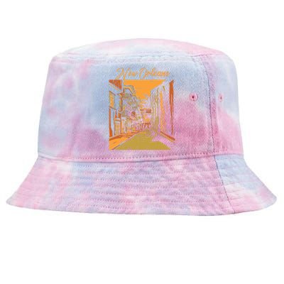 New Orleans Louisiana Souvenir Bourbon Street Tie-Dyed Bucket Hat