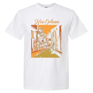 New Orleans Louisiana Souvenir Bourbon Street Garment-Dyed Heavyweight T-Shirt