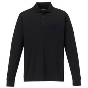 New Orleans Louisiana Throwback Design Performance Long Sleeve Polo