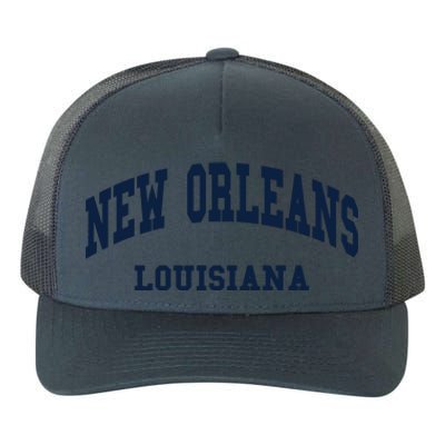 New Orleans Louisiana Throwback Design Yupoong Adult 5-Panel Trucker Hat