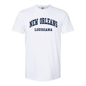 New Orleans Louisiana Throwback Design Softstyle CVC T-Shirt