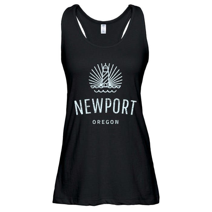 Newport Oregon Lighthouse Coast Souvenir Ladies Essential Flowy Tank