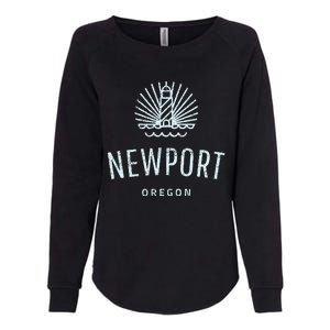 Newport Oregon Lighthouse Coast Souvenir Womens California Wash Sweatshirt