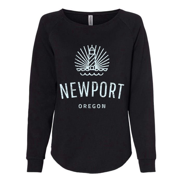 Newport Oregon Lighthouse Coast Souvenir Womens California Wash Sweatshirt