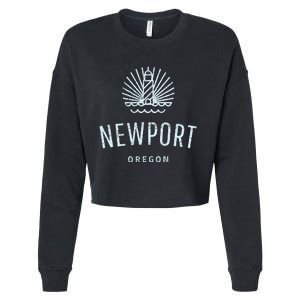 Newport Oregon Lighthouse Coast Souvenir Cropped Pullover Crew