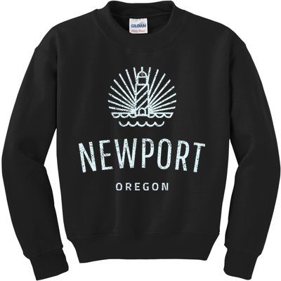 Newport Oregon Lighthouse Coast Souvenir Kids Sweatshirt