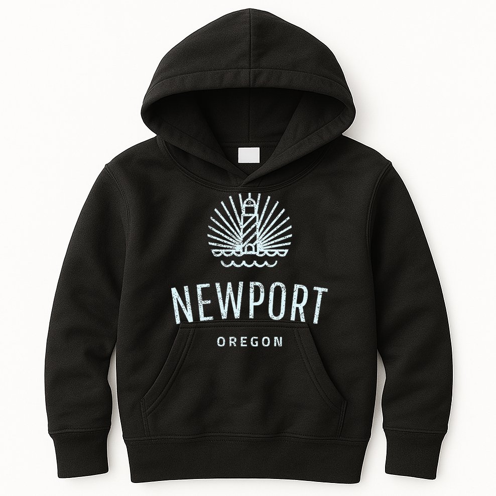 Newport Oregon Lighthouse Coast Souvenir Kids Hoodie