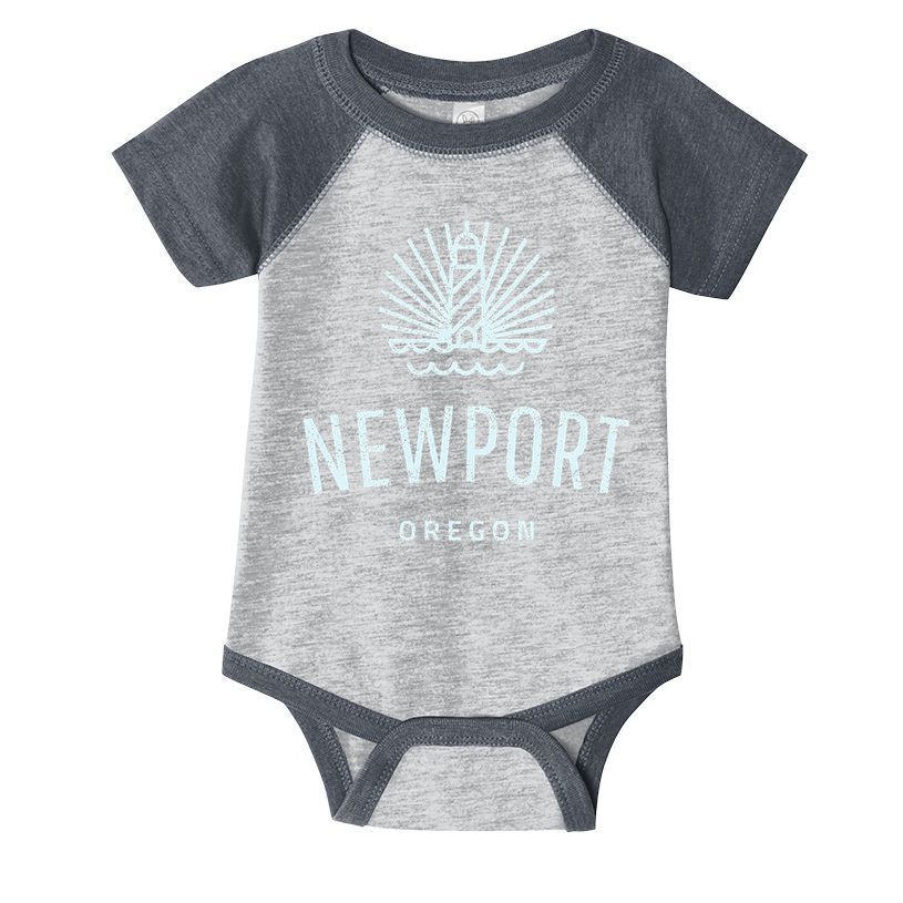 Newport Oregon Lighthouse Coast Souvenir Infant Baby Jersey Bodysuit