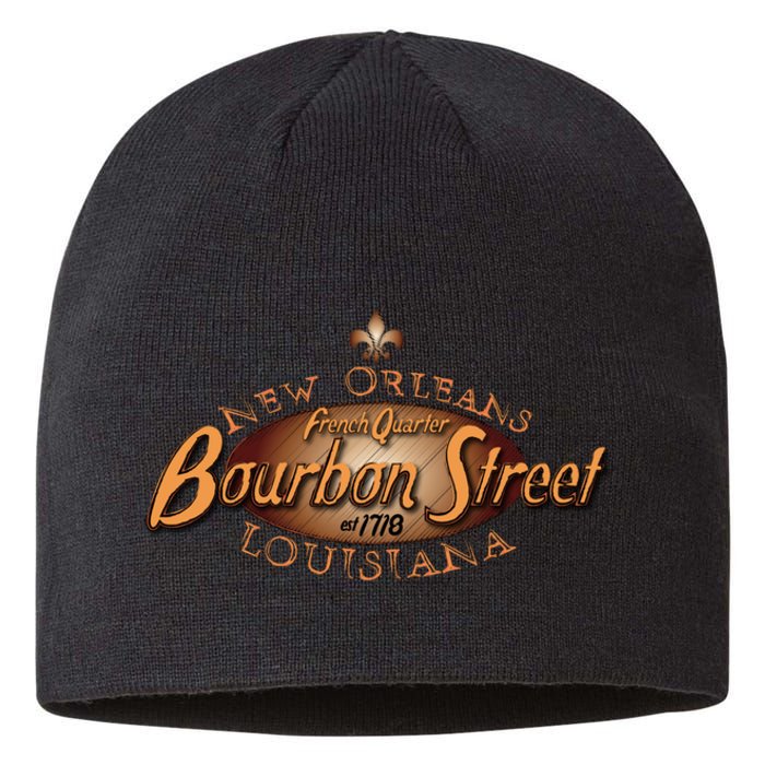 New Orleans Louisiana Bourbon Street French Quarter Sustainable Beanie