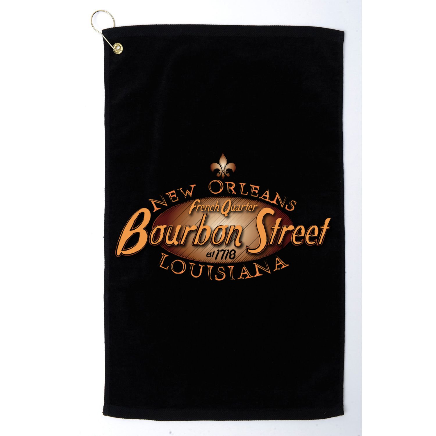 New Orleans Louisiana Bourbon Street French Quarter Golf Towel