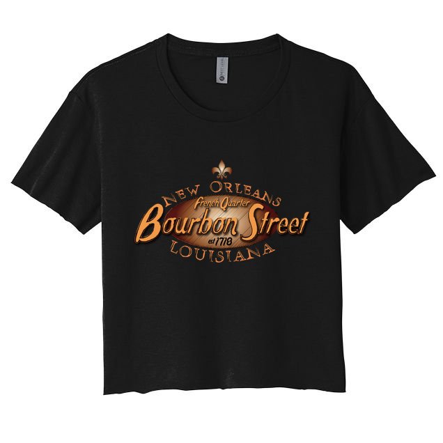 New Orleans Louisiana Bourbon Street French Quarter Crop Top
