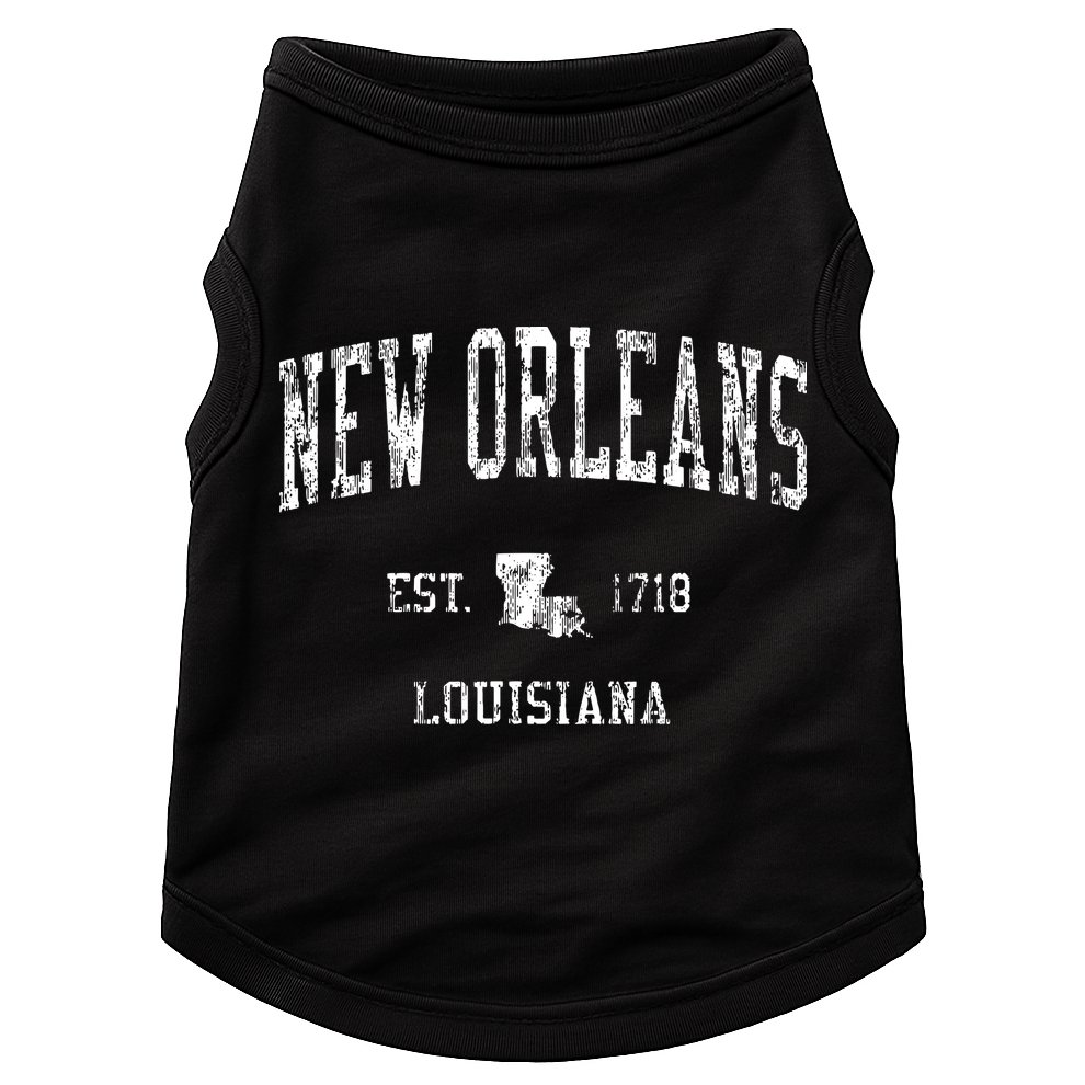 New Orleans Louisiana La Vintage Sports Design Doggie Tank