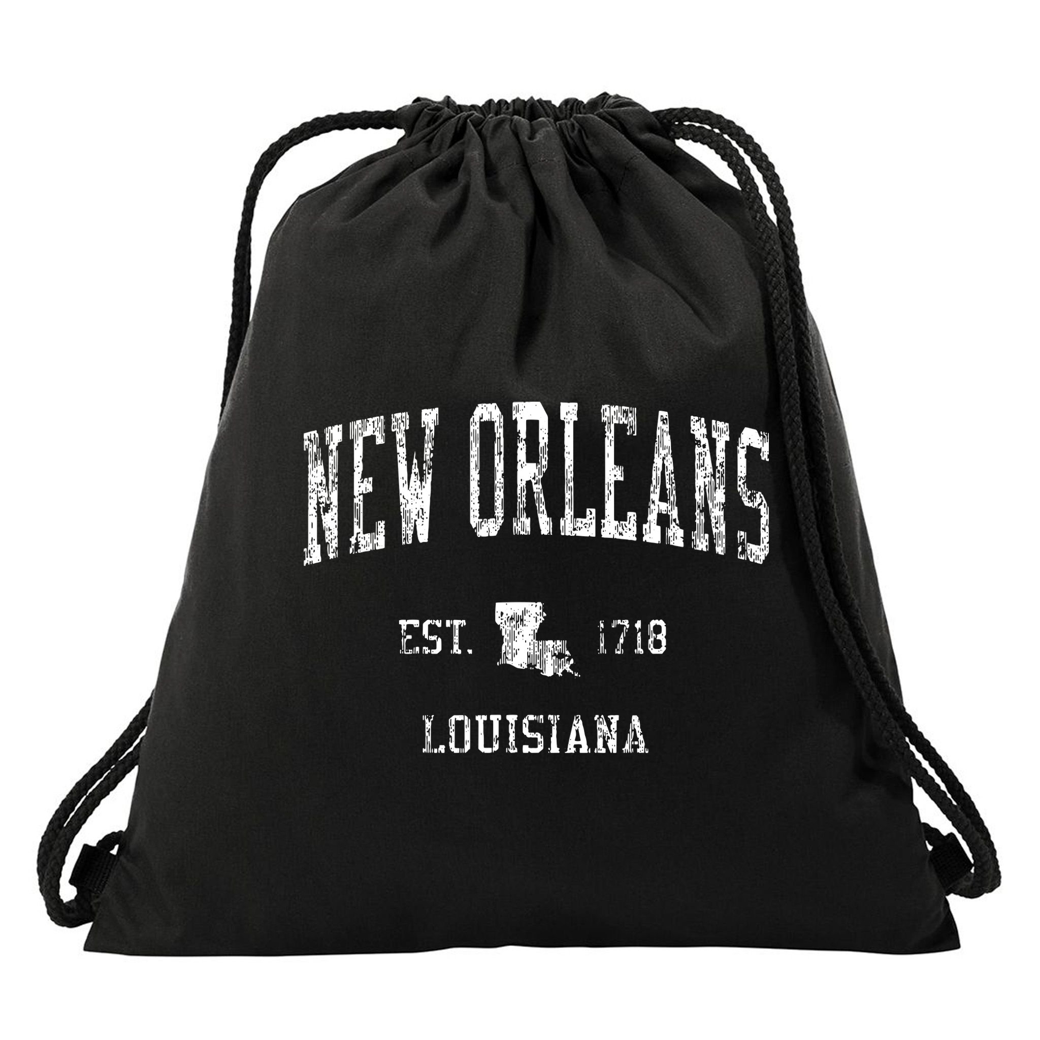 New Orleans Louisiana La Vintage Sports Design Drawstring Bag