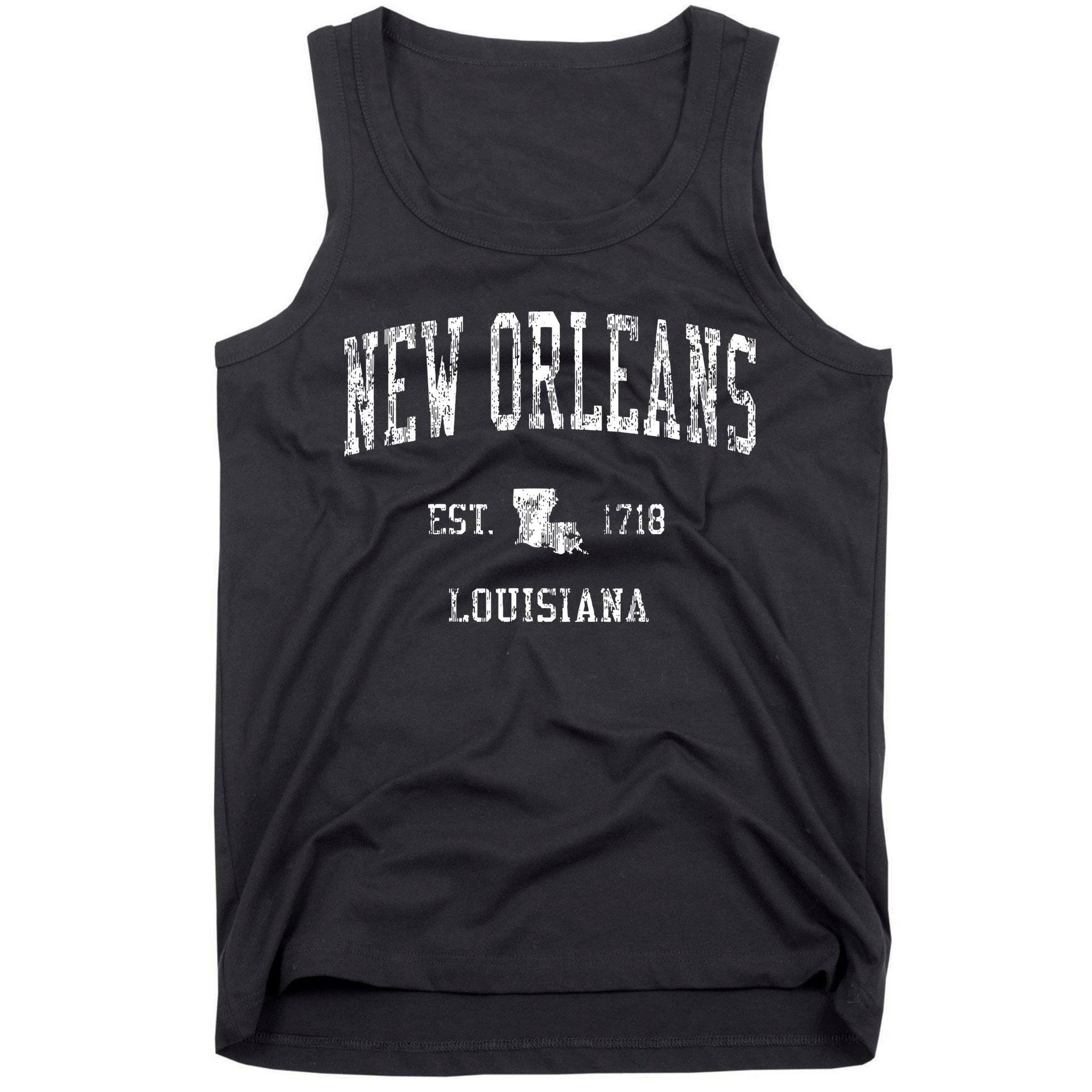 New Orleans Louisiana La Vintage Sports Design Tank Top