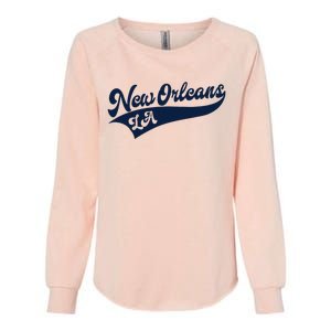 New Orleans Louisiana Retro Throwback Design Classic Womens California Wash Sweatshirt